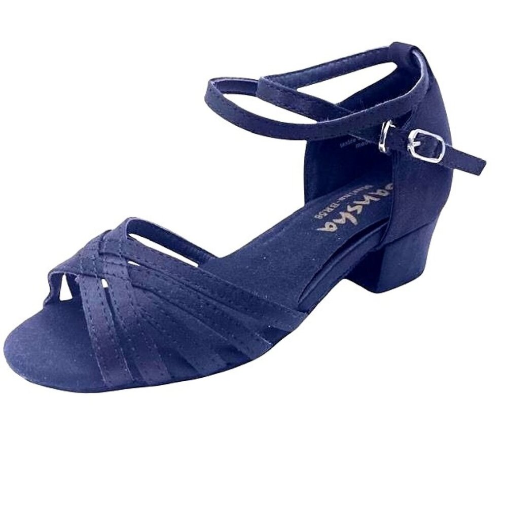 Little Girls Cha Cha Latin Dance Shoes Size EM = 11.5 Black Sansha Marina